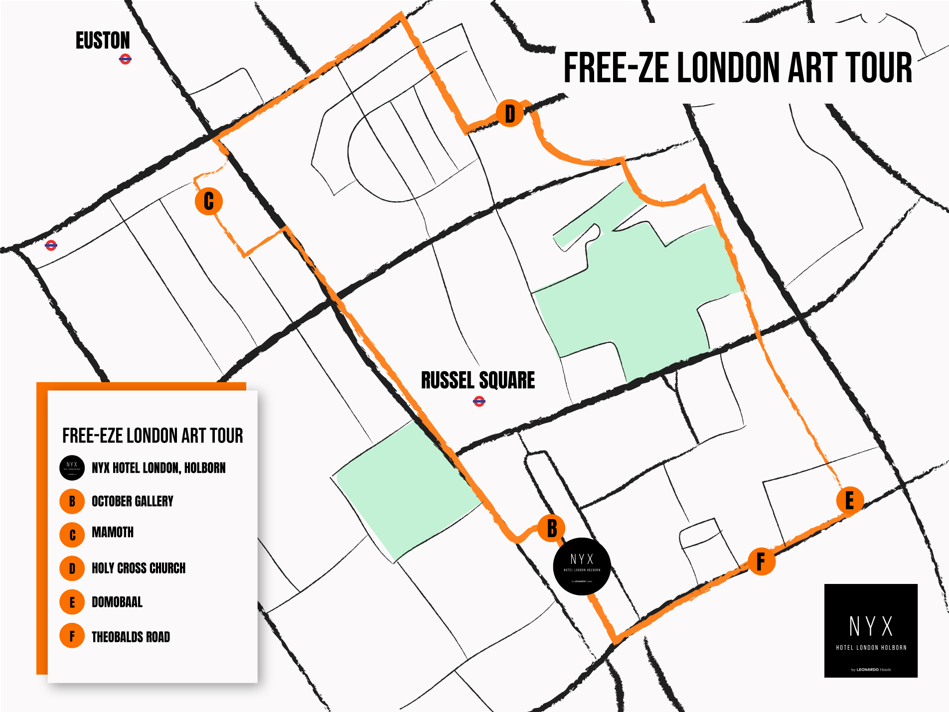 Free-ze London Art Tour at NYX Holborn