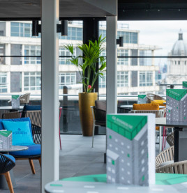 Glassehouse Rooftop Bar Seating Area