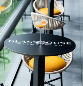 Glasshouse Rooftop Bar Seating Area