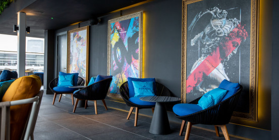 Glasshouse Rooftop Bar Seating Area