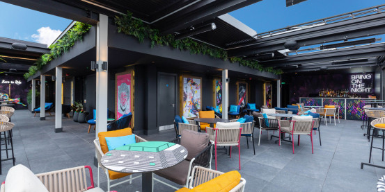 Glasshouse rooftop bar